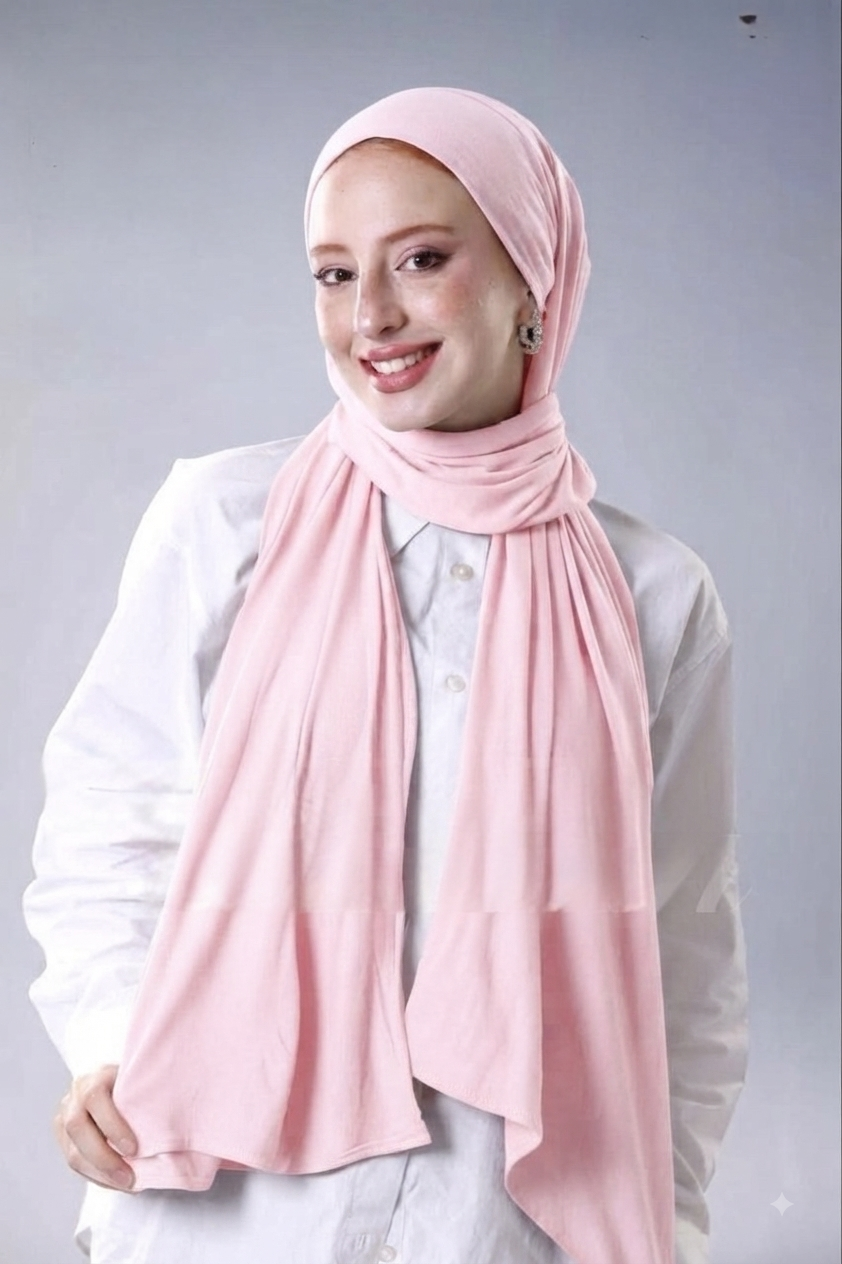 Blush Pink jersey stretch, two-piece