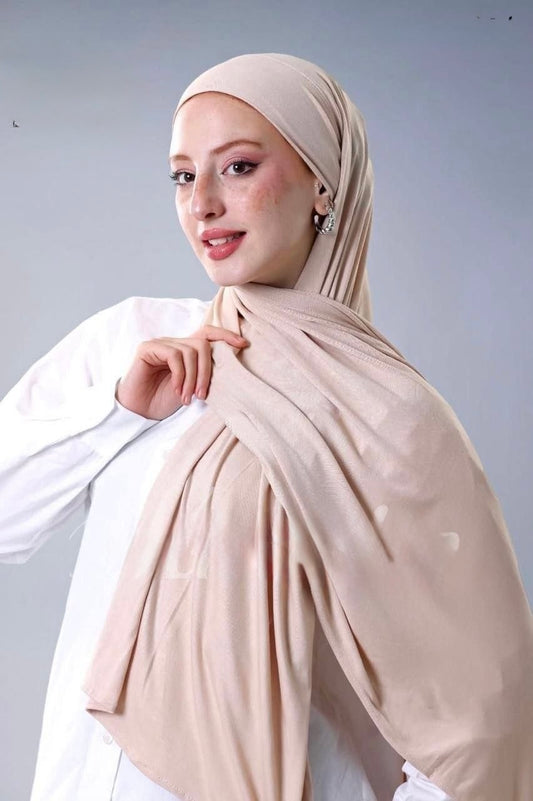 Cashmere Crema 2 piece jersey stretch hijab
