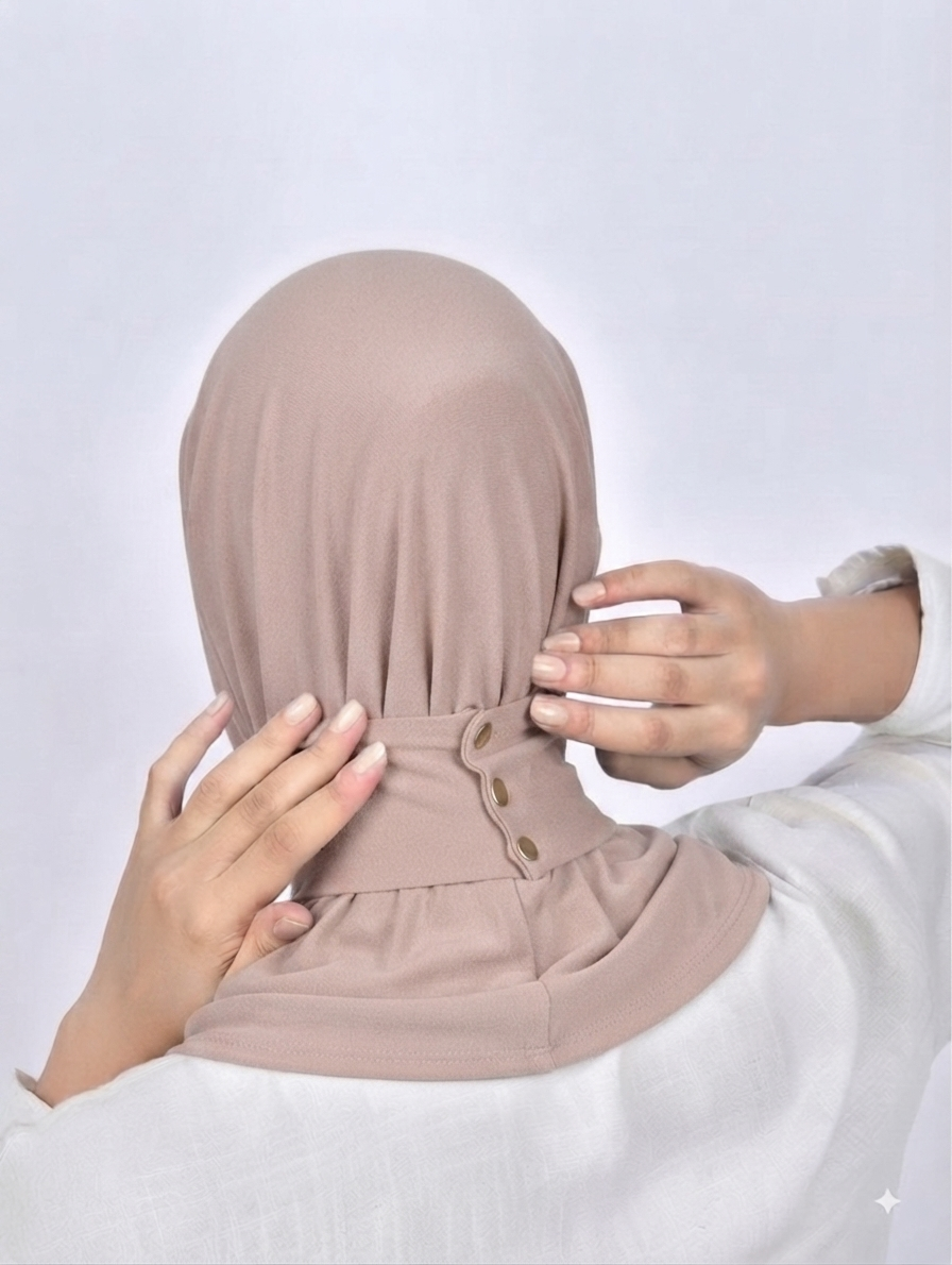Nude easy wear hijab one piece