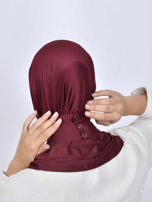 ￼ burgundy easy wear hijab one piece ￼