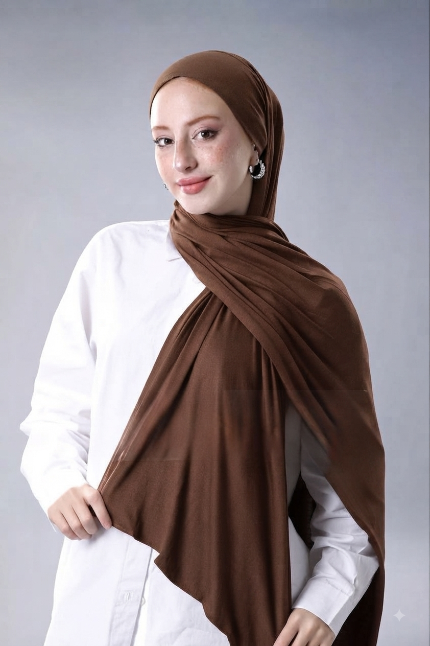 Warm Espresso two piece stretch jersey