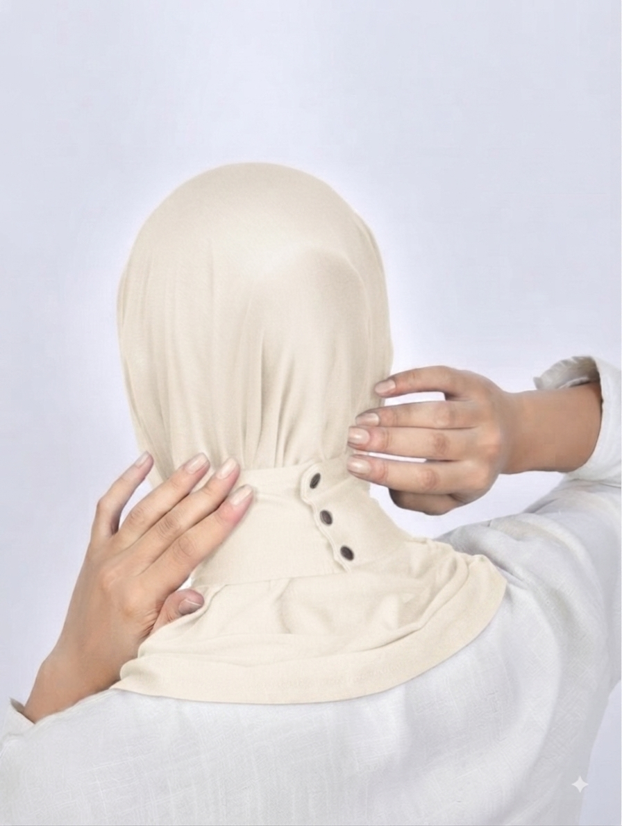 Light Biege easy wear hijab one piece
