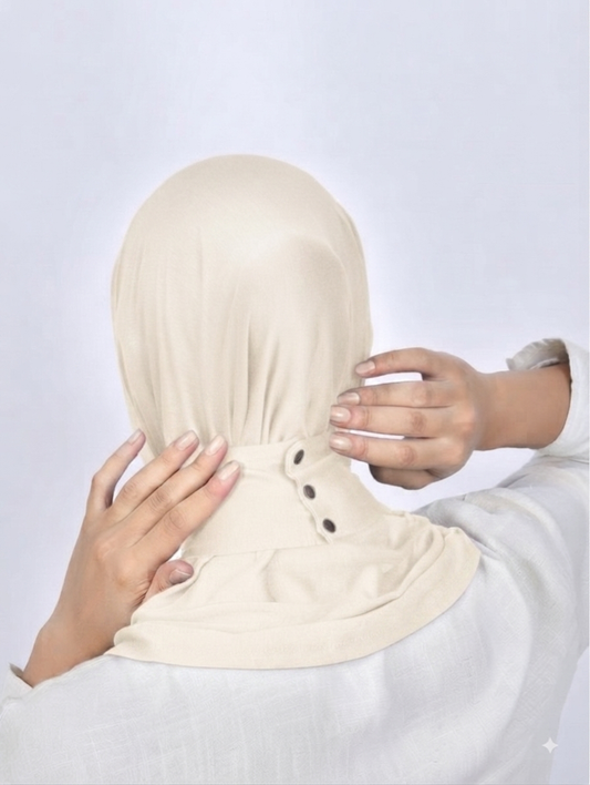 Light Biege easy wear hijab one piece