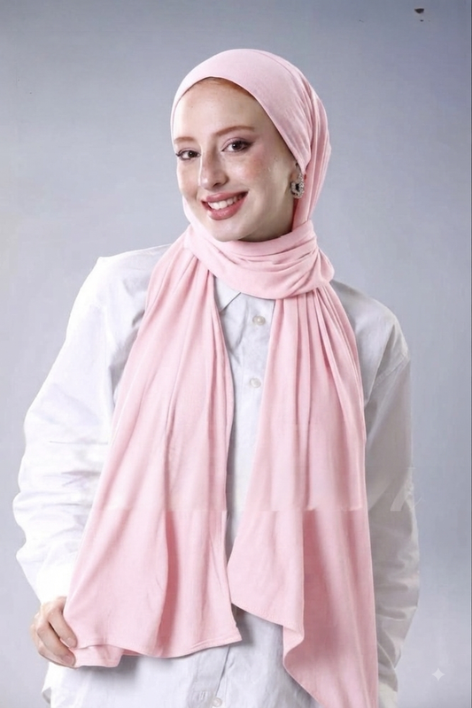 Blush Pink jersey stretch, two-piece
