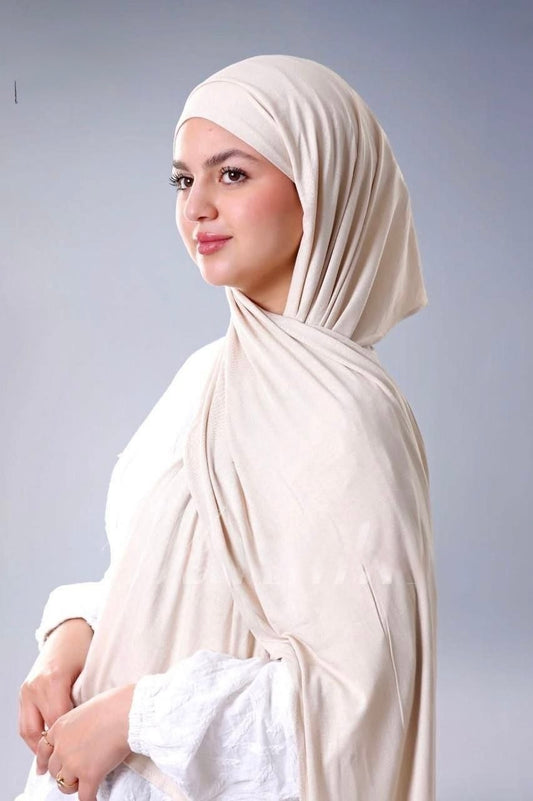 Chilled Cream 2 piece jersey stretch hijab