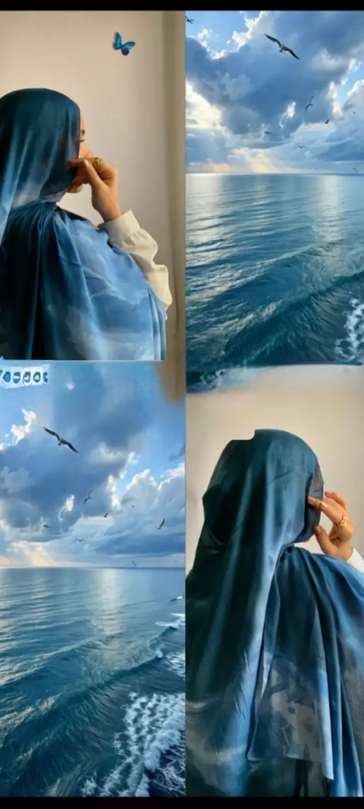 Model marble hijab